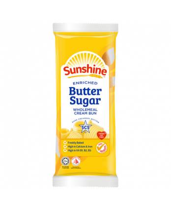 Sunshine Butter Sugar Wholemeal Cream Bun 65g