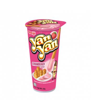 Meiji Yan Yan Strawberry Dip Biscuit 50g